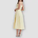 Floral Bustier Waist Shaper Dress with Midriff Accent - Image 22